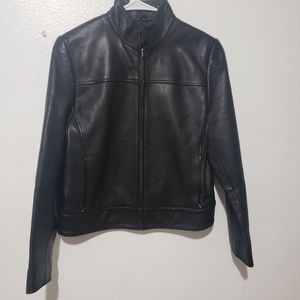 Valerie Stevens Petites Womens Leather Jacket PM